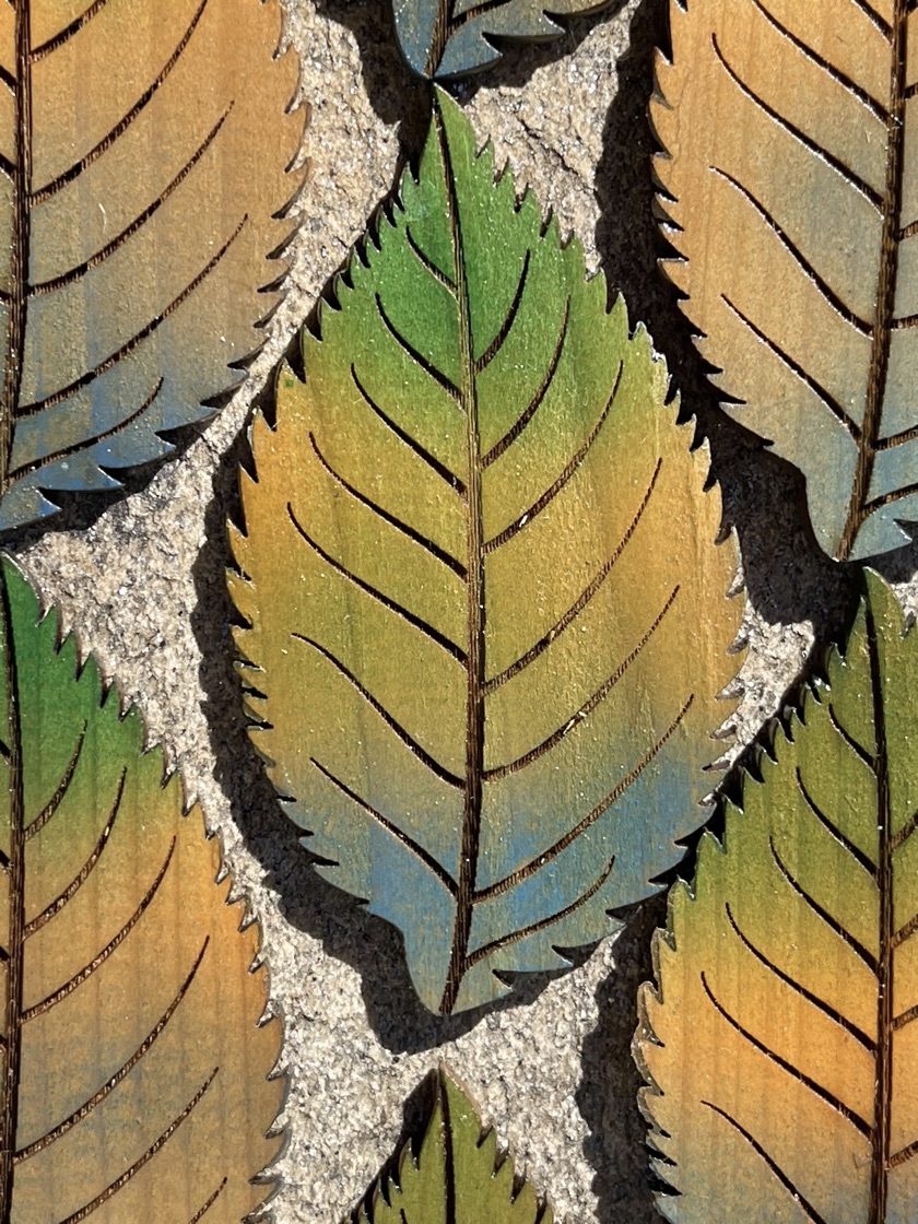 Whit Anderson: Leaves for heron sculpture